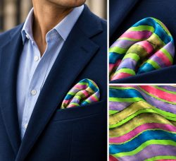 Rainbow Pocket — Lenço de Bolso Multicolorido