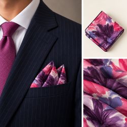 Violet Garden — Lenço de Bolso Floral